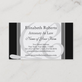 Elegant Professional Monogram R zwart en grijs Visitekaartje