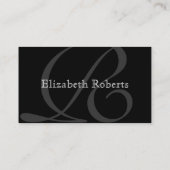 Elegant Professional Monogram R zwart en grijs Visitekaartje (Achterkant)