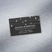Elegant Professional mousserende lijnen zwart Visitekaartje Magneet (Voorbeeld)