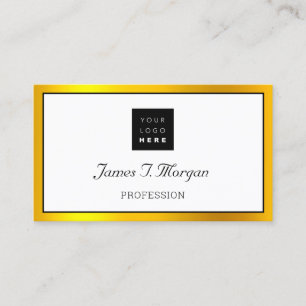 Elegant Professional omhuld zwart-wit Logo Visitekaartje