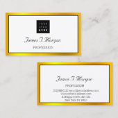 Elegant Professional omhuld zwart-wit Logo Visitekaartje (Voorkant / Achterkant)