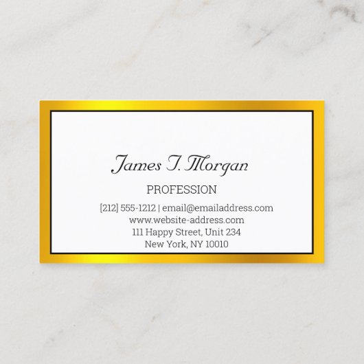 Elegant Professional omhuld zwart-wit Logo Visitekaartje (Achterkant)