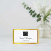 Elegant Professional omhuld zwart-wit Logo Visitekaartje (Staand voorkant)