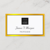 Elegant Professional omhuld zwart-wit Logo Visitekaartje (Voorkant)