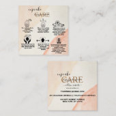 Elegant Professional OrangeTerracotta Cupcake Care Vierkante Visitekaartje (Voorkant / Achterkant)