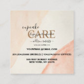 Elegant Professional OrangeTerracotta Cupcake Care Vierkante Visitekaartje (Achterkant)