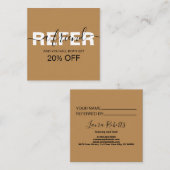 Elegant Professional Oranje Terracotta Boho Refer Aanbevelingskaartje (Voorkant / Achterkant)