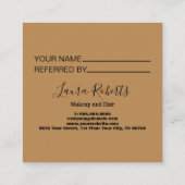 Elegant Professional Oranje Terracotta Boho Refer Aanbevelingskaartje (Achterkant)