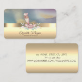 Elegant Professional Pipet Bag Flower Bakery Gold Visitekaartje (Voorkant / Achterkant)