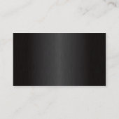 Elegant Professional Plain Black Modern Metal Visitekaartje (Achterkant)