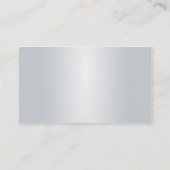 Elegant Professional Plain Black Silver Modern Visitekaartje (Achterkant)