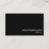 Elegant Professional Plain Black White Grey Matte Visitekaartje (Voorkant)