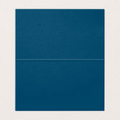 Elegant Professional Plain Blue Gold Monogram Visitekaartje (Binnenkant ongevouwen)