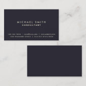 Elegant Professional Plain Modern Gold op Blue Visitekaartje (Voorkant / Achterkant)