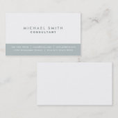 Elegant Professional Plain Modern Grey and White Visitekaartje (Voorkant / Achterkant)