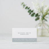 Elegant Professional Plain Modern Grey and White Visitekaartje (Staand voorkant)