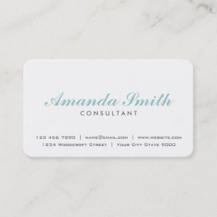 Elegant Professional Plain White Makeup Artiest Visitekaartje