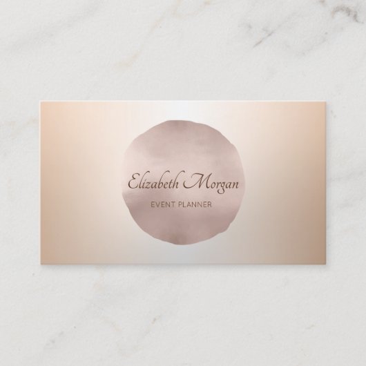 Elegant Professional Roos Gold Cirkel Visitekaartje (Voorkant)