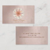 Elegant Professional Roos Gold Lotus Beauty Salon Visitekaartje (Voorkant / Achterkant)