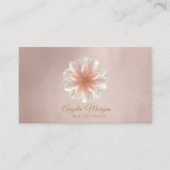 Elegant Professional Roos Gold Lotus Beauty Salon Visitekaartje (Voorkant)
