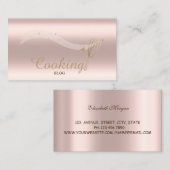 Elegant Professional, Roos Gold, whisky, koken Visitekaartje (Voorkant / Achterkant)