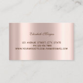 Elegant Professional, Roos Gold, whisky, koken Visitekaartje (Achterkant)