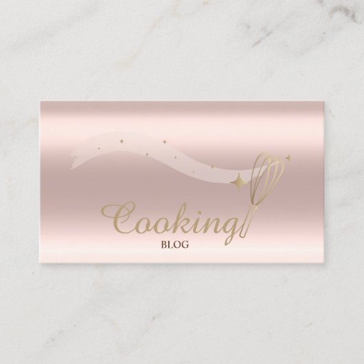 Elegant Professional, Roos Gold, whisky, koken Visitekaartje (Voorkant)