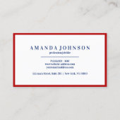 Elegant Professional Royal DARK RED Visitekaartje (Achterkant)