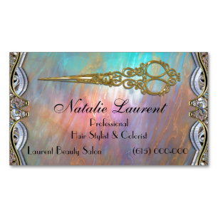 Elegant Professional Scissor Chic Blade Visitekaartje Magneet