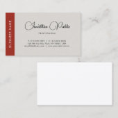 Elegant Professional Script Name Sjabloon Modern Visitekaartje (Voorkant / Achterkant)