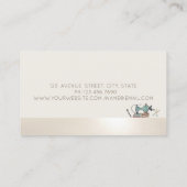 Elegant Professional Sewing Machine Scissors Cream Visitekaartje (Achterkant)