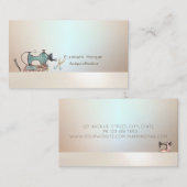 Elegant Professional Sewing Machine Scissors Visitekaartje (Voorkant / Achterkant)