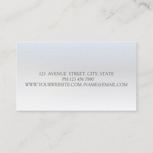 Elegant Professional Silver Bokeh Tree Women Visitekaartje (Achterkant)