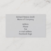 Elegant Professional Silver en Black Custom Busin Visitekaartje (Achterkant)