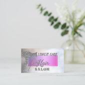 Elegant Professional Silver Hairdryer, hart Klantenkaartje (Staand voorkant)