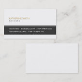 Elegant Professional Simple Black en White Visitekaartje (Voorkant / Achterkant)