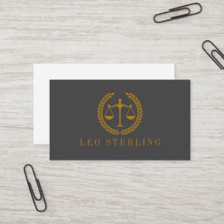 Elegant Professional Simple Minimalist Lawyer  Visitekaartje