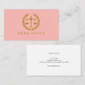 Elegant Professional Simple Minimalist Lawyer  Visitekaartje (Voorkant / Achterkant)