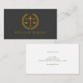 Elegant Professional Simple Minimalist Lawyer  Visitekaartje (Voorkant / Achterkant)