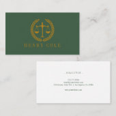 Elegant Professional Simple Minimalist Lawyer  Visitekaartje (Voorkant / Achterkant)