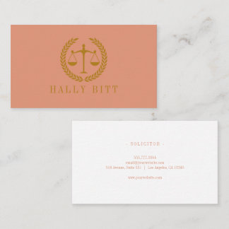 Elegant Professional Simple Minimalist Lawyer  Visitekaartje