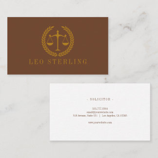 Elegant Professional Simple Minimalist Lawyer  Visitekaartje