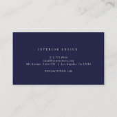 Elegant Professional Simple Monogram Minimale mari Visitekaartje (Achterkant)