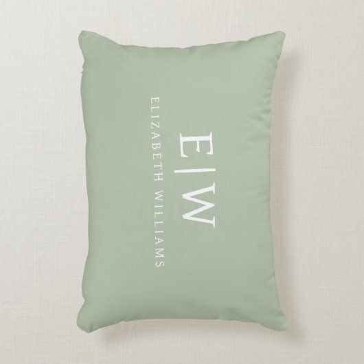 Elegant Professional Simple Monogram Minimalist Accent Kussen (Voorkant(Verticaal))