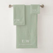 Elegant Professional Simple Monogram Minimalist Bad Handdoek (Insitu)