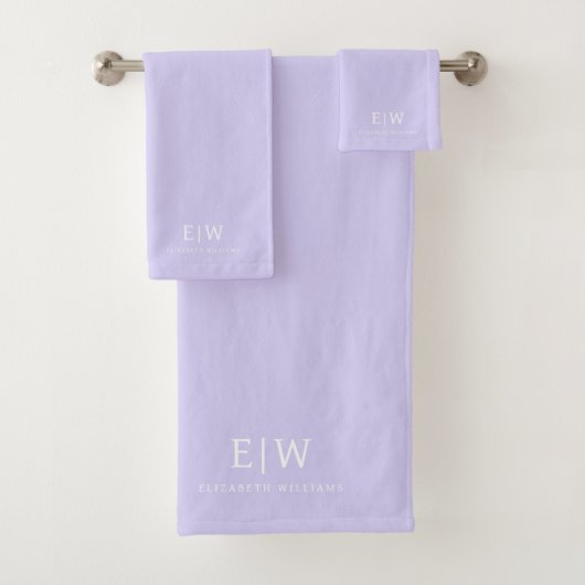 Elegant Professional Simple Monogram Minimalist Bad Handdoek (Insitu)