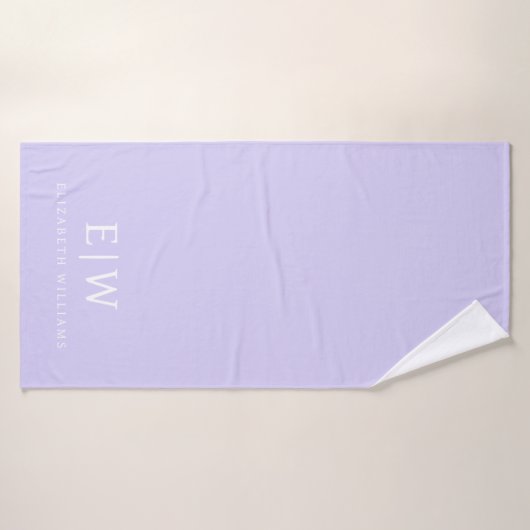 Elegant Professional Simple Monogram Minimalist Badhanddoek (Badhanddoek)