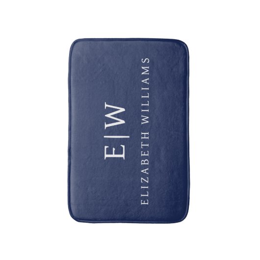 Elegant Professional Simple Monogram Minimalist Badmat (Voorkant Verticaal)