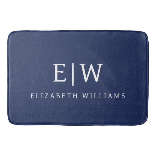 Elegant Professional Simple Monogram Minimalist Badmat (Voorkant)