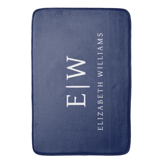 Elegant Professional Simple Monogram Minimalist Badmat (Voorkant Verticaal)